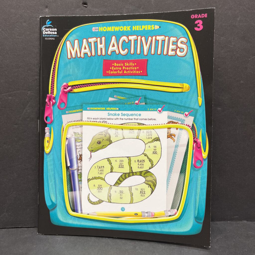 Math Activities (Homework Helpers Grade 3) -workbook