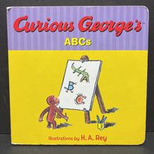 Load image into Gallery viewer, Curious George&#39;s ABCs -character board
