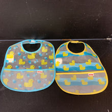 Load image into Gallery viewer, 2pk Rubber Duck Food Catcher Bibs
