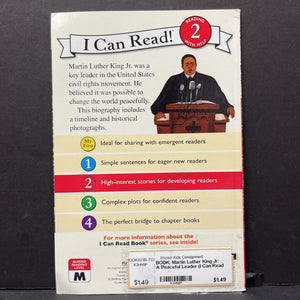 Martin Luther King Jr: A Peaceful Leader (I Can Read Level 2) (Notable Person) -educational reader