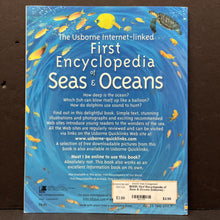 Load image into Gallery viewer, First Encyclopedia of Seas &amp; Oceans (Usborne) -paperback educational
