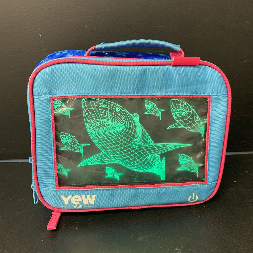 Yew Stuff Shark LED Light Up School Lunch Bag Battery Operated