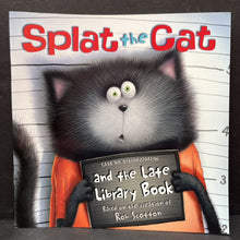 Load image into Gallery viewer, Splat the Cat and the Late Library Book (Rob Scotton) -paperback character
