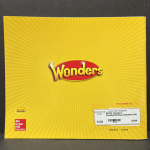 Wonders Reading/Writing Companion Unit 9 (McGraw Hill) -workbook