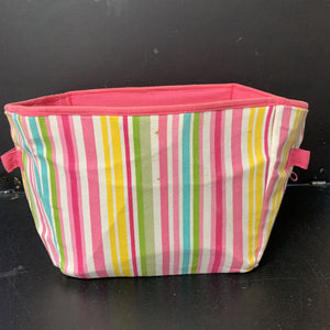 Striped Storage Organizer Bin