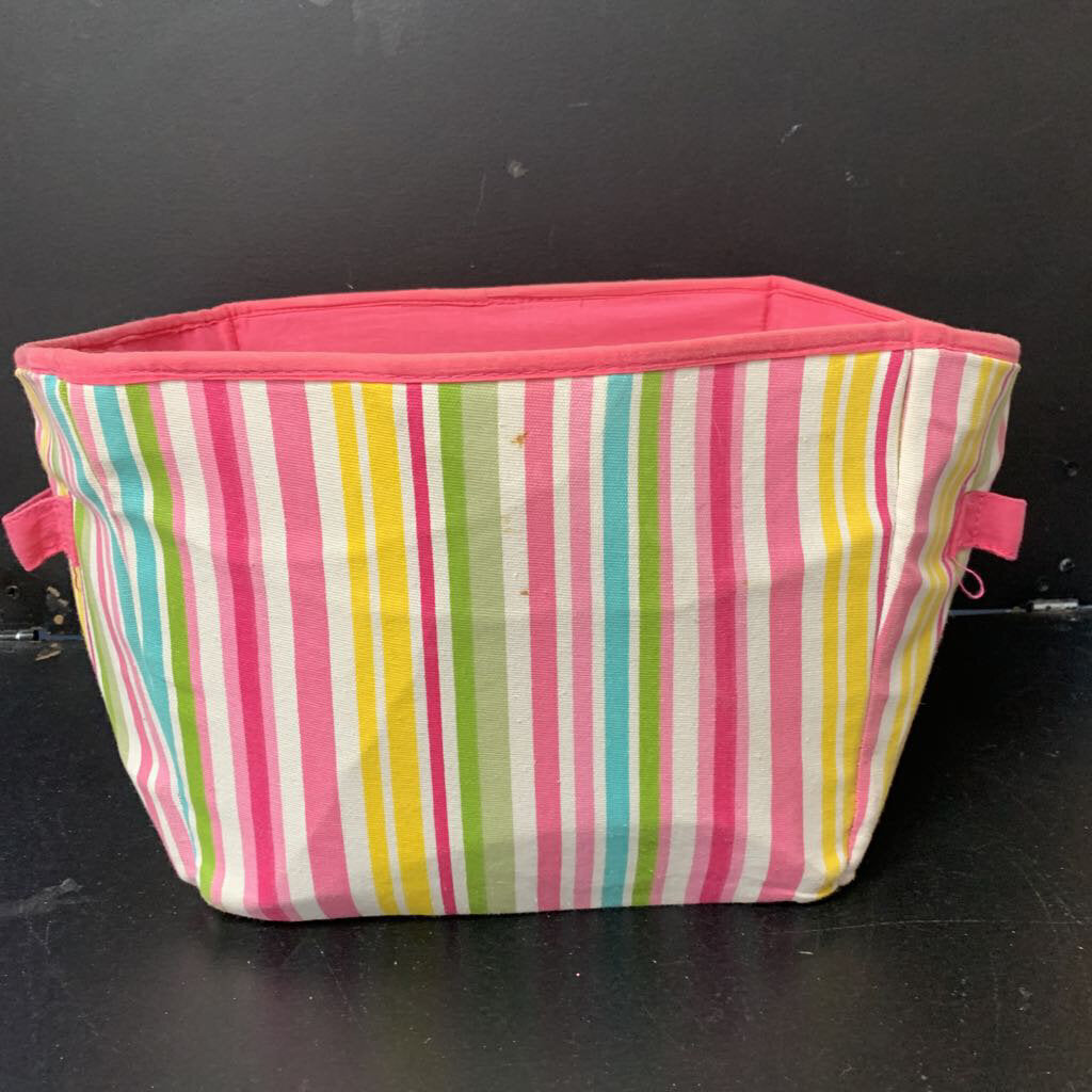 Striped Storage Organizer Bin