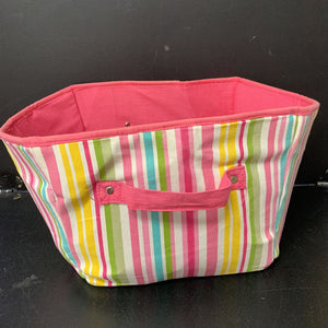 Striped Storage Organizer Bin