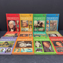 Load image into Gallery viewer, The American Heritage Book of the Presidents and Famous Americans Vol. 1-12 Box Set (Notable Person) (Vintage Collectible 1967) -hardcover educational
