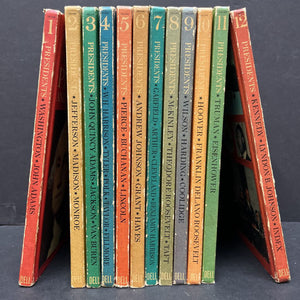 The American Heritage Book of the Presidents and Famous Americans Vol. 1-12 Box Set (Notable Person) (Vintage Collectible 1967) -hardcover educational