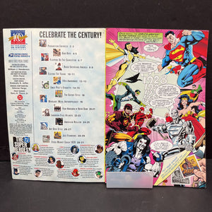 Celebrate the Century: Super Heroes Stamp Album #3 (Dec. 1998) (Vintage Collectible) (DC Comics) -paperback comics