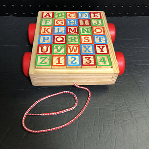 Wooden Wagon w/Wooden Blocks (Oaktown Supply)