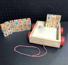 Load image into Gallery viewer, Wooden Wagon w/Wooden Blocks (Oaktown Supply)
