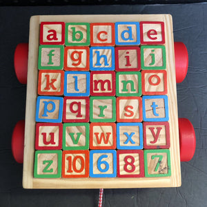 Wooden Wagon w/Wooden Blocks (Oaktown Supply)