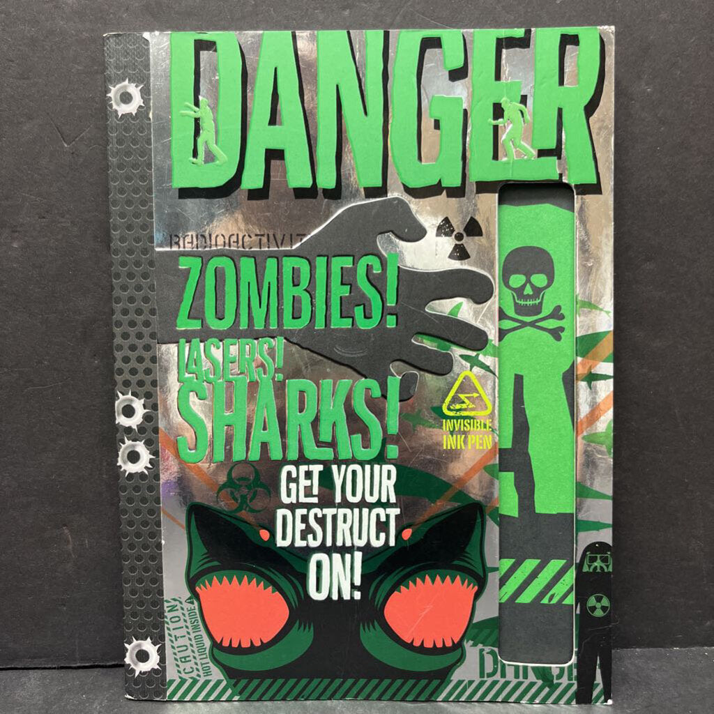 Danger: Zombies! Lasers! Sharks (Mickey & Cheryl Gill) -paperback activity