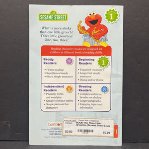 The Three Little Grouches (Sesame Street Level 1) -character reader