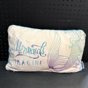 "Mermaids Imagine" Reverse Sequin Pillow (Mermaid Pillow Co.)