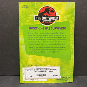 Jurassic Park The Lost World -paperback chapter novelization