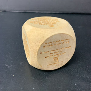 Wooden Prayer Cube (Holding Cross)