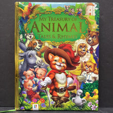 Load image into Gallery viewer, My Treasury of Animal Tales &amp; Rhymes (Bedtime Story / Nursery Rhymes) -hardcover
