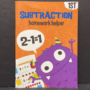 Subtraction Homework Helper (Grade 1st) -workbook