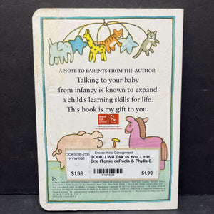 I Will Talk to You, Little One (Tomie dePaola & Phyllis E. Grann) -board