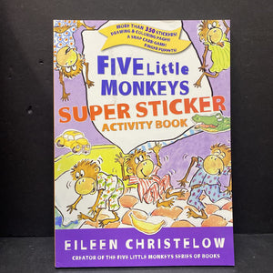 Five Little Monkeys Super Sticker Activity Book (Eileen Christelow) -paperback activity