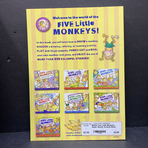 Five Little Monkeys Super Sticker Activity Book (Eileen Christelow) -paperback activity