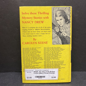 The Clue of the Broken Locket (Nancy Drew) (Carolyn Keene) -hardcover series (Vintage Collectible 1971)