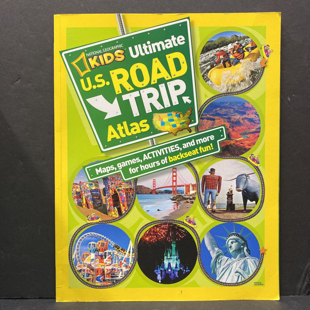 National Geographic Kids Ultimate US Road Trip Atlas -paperback educational