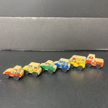 Load image into Gallery viewer, 6pk Wooden Cars &amp; Trucks
