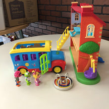 Load image into Gallery viewer, Babies School House &amp; Friendship School Bus w/Figures &amp; Accessories Battery Operated
