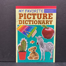 Load image into Gallery viewer, My Favorite Picture Dictionary w/ Stickers -paperback activity educational
