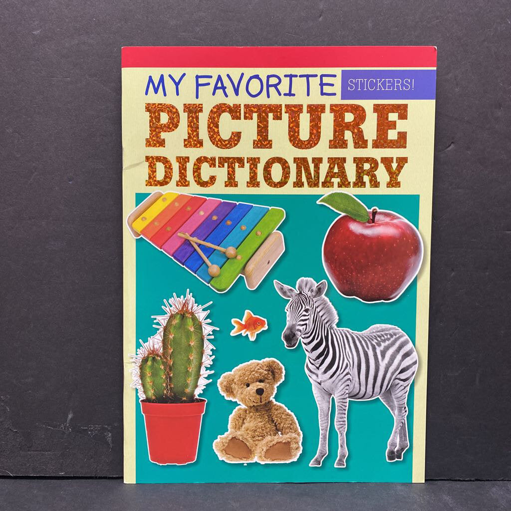 My Favorite Picture Dictionary w/ Stickers -paperback activity educational
