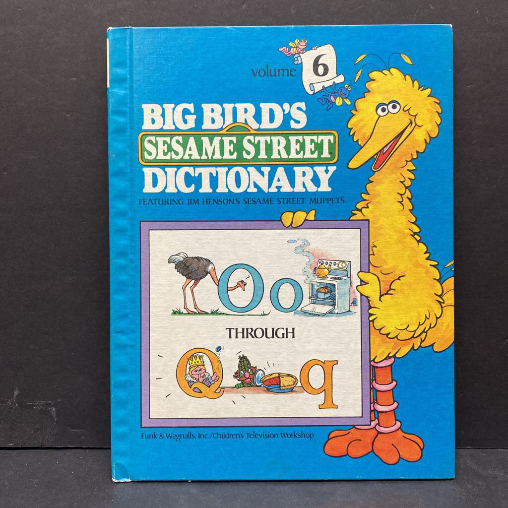 Big Bird's Sesame Street Dictionary Vol. 6 (Vintage Collectible 1981) -hardcover educational