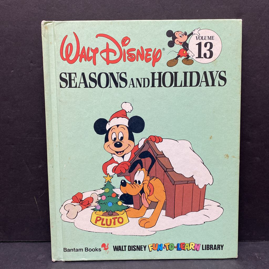 Seasons and Holidays (Walt Disney Fun-To-Learn Library Vol. 13) (Vintage Collectible 1983) (Mickey & Friends) -hardcover character