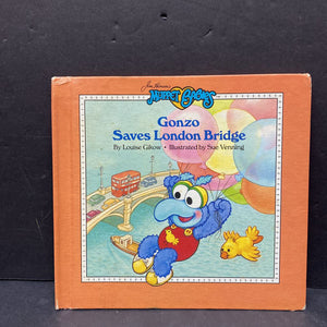 Gonzo Saves London Bridge (Jim Henson's Muppet Babies) (Vintage Collectible 1987) (Louise Gikow) -hardcover character