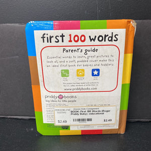 First 100 Words (Roger Priddy Baby) -educational board