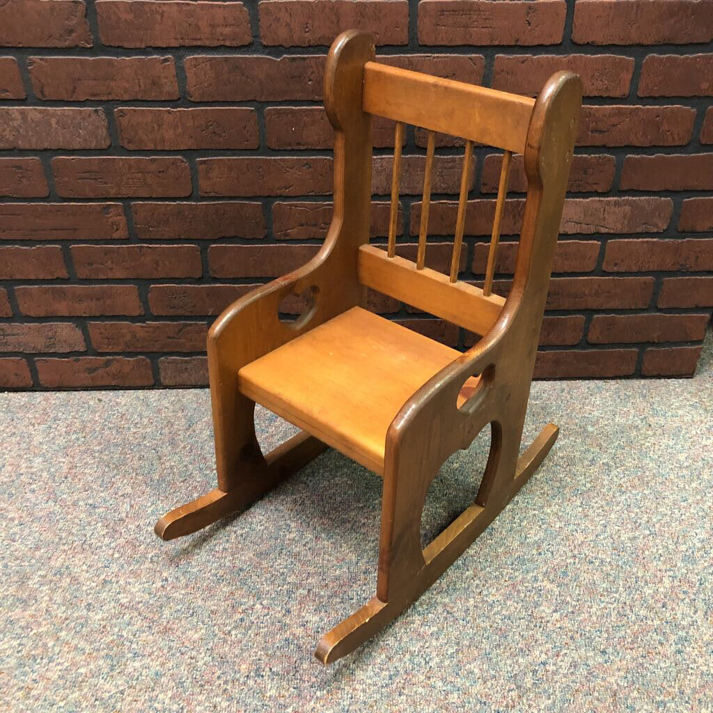 Kids wooden rocking discount chair