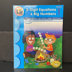 2-Digit Equations & Big Numbers (Grade 1) -workbook