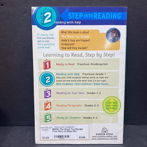 The Great Toy Escape (Toy Story 3) (Step Into Reading Level 2) (Disney) -character reader