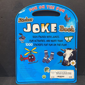 Fun On The Run Sticker Joke Book -paperback activity humor