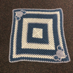 Crochet Elephant Nursery Blanket