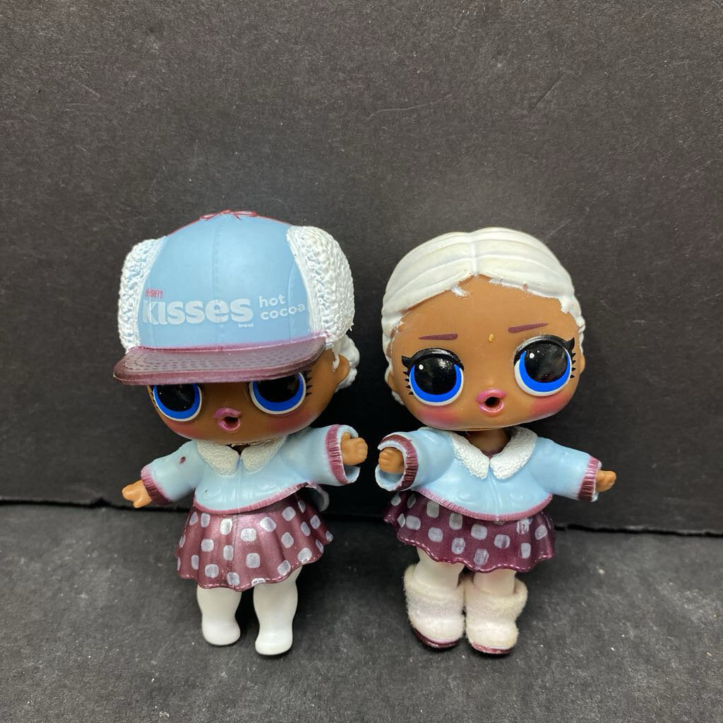 2pk Mini Sweets Deluxe Hershey Kisses Hot Cocoa Diva Dolls