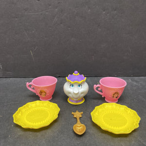 Tea Time w/Belle & Mrs.Potts Doll w/Tea Set