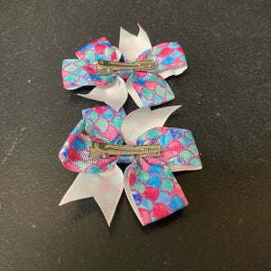 2pk Mermaid Scale Hairbow Clips