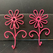 Load image into Gallery viewer, 2pk Flower Wall Hooks
