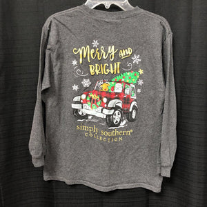 "Merry and bright" christmas top