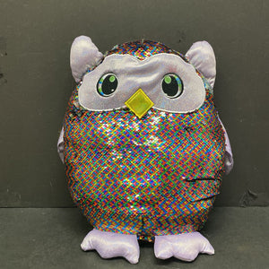 Reverse Sequin Owl Plush