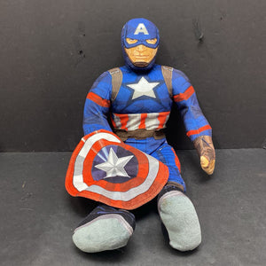 Captain America Plush Marvel Avengers Doll Stuffed Blue Superhero