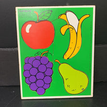 Load image into Gallery viewer, 4pc Wooden Favorite Fruits Puzzle 1982 Vintage Collectible
